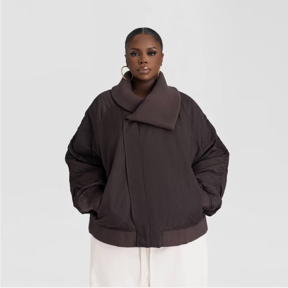 NWT KBB by KAHLANA Women's 'The Shawl Collar Jacket' - Brown Size 4X